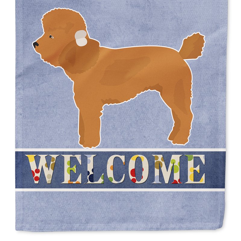 Caroline's Treasures 11 X 15 1/2 In. Polyester Toy Poodle Welcome Garden Flag 2-sided 2-ply