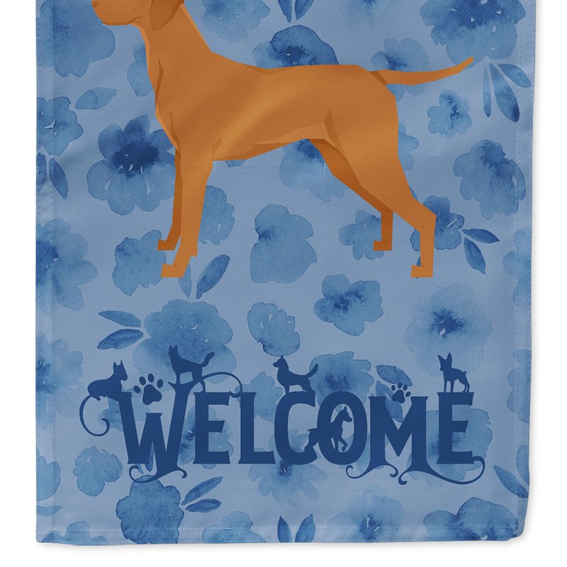Caroline's Treasures 11 X 15 1/2 In. Polyester Vizsla Welcome Garden Flag 2-sided 2-ply In Purple