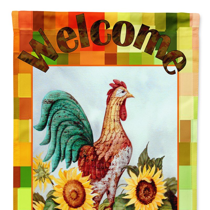Caroline's Treasures 11 X 15 1/2 In. Polyester Welcome Rooster Garden Flag 2-sided 2-ply
