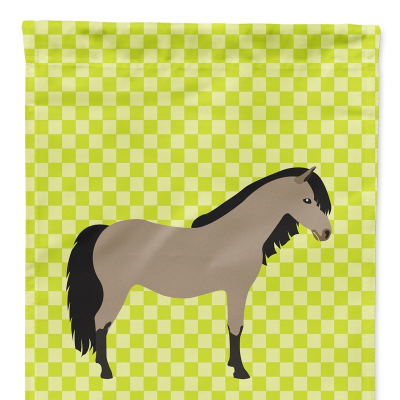 Caroline's Treasures 11 X 15 1/2 In. Polyester Welsh Pony Horse Green Garden Flag 2-sided 2-ply