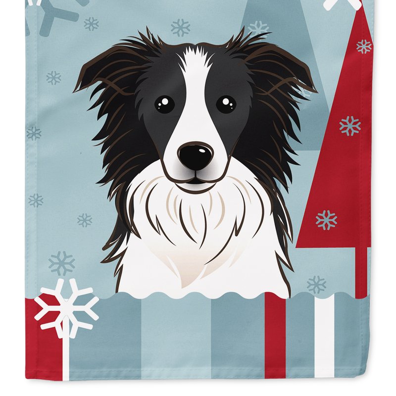 Caroline's Treasures 11 X 15 1/2 In. Polyester Winter Holiday Border Collie Garden Flag 2-sided 2-ply