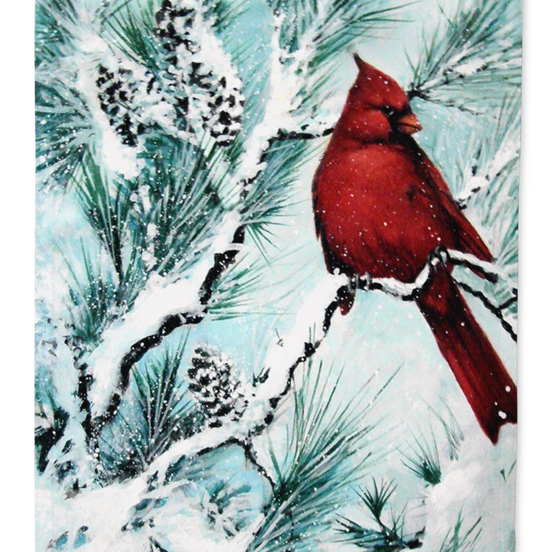 Caroline's Treasures 11 X 15 1/2 In. Polyester Winter's Glory Redbird 1 Northern Cardinal Garden Flag 2-sided 2-ply