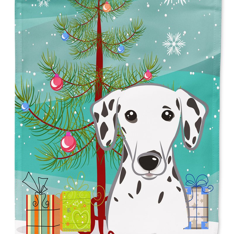 Caroline's Treasures 11" X 15 1/2" Polyester Christmas Tree And Dalmatian Garden Flag 2-sided 2-ply In Multi