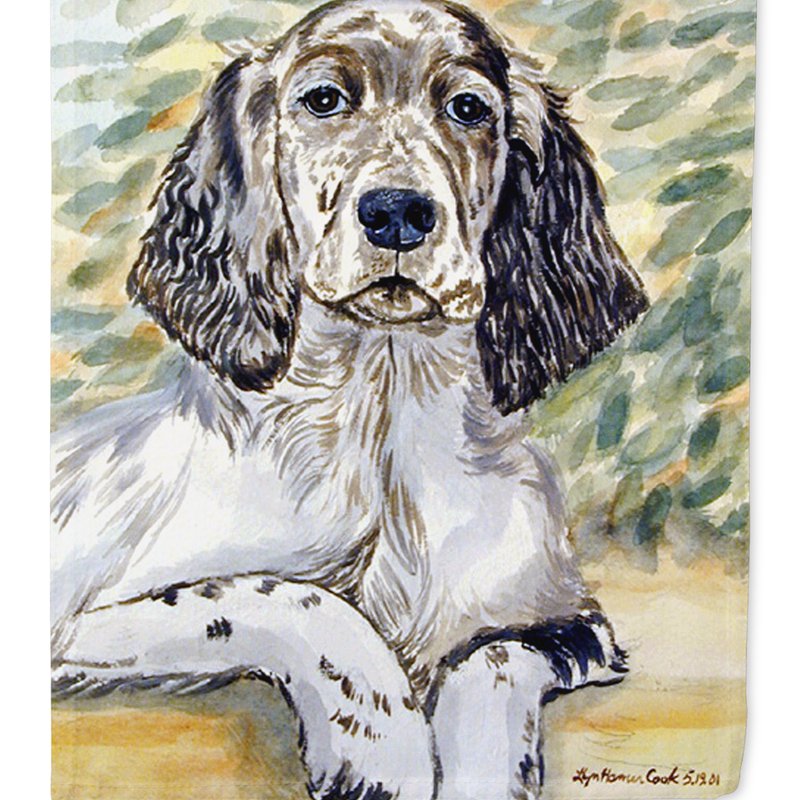 Caroline's Treasures 11" X 15 1/2" Polyester English Setter Patience Garden Flag 2-sided 2-ply In Multi