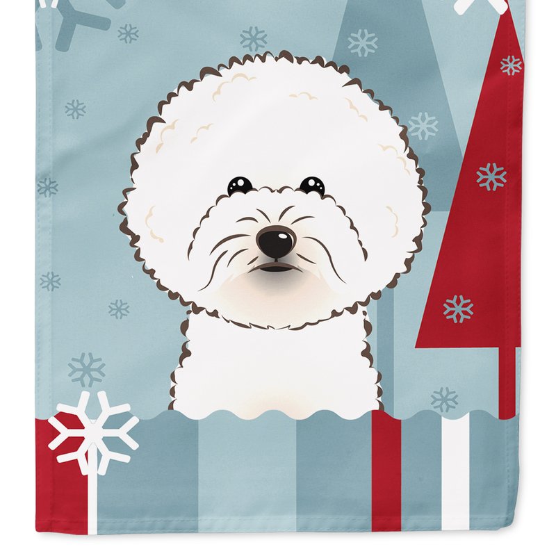 Caroline's Treasures 11" X 15 1/2" Polyester Winter Holiday Bichon Frise Garden Flag 2-sided 2-ply
