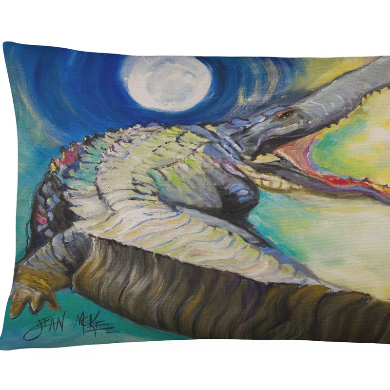Caroline's Treasures 12 In X 16 In Outdoor Throw Pillow Alligator Canvas Fabric Decorative Pillow