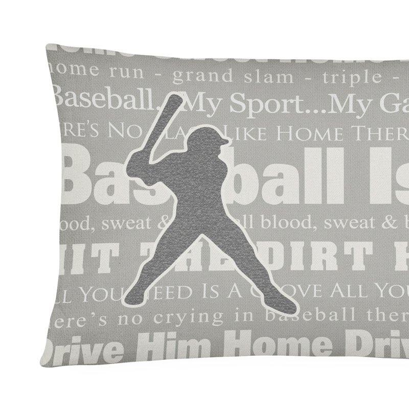 Caroline's Treasures 12 In X 16 In Outdoor Throw Pillow Baseball Is Life Canvas Fabric Decorative Pillow