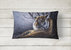 12 in x 16 in  Outdoor Throw Pillow Bengal Tiger by Daphne Baxter Canvas Fabric Decorative Pillow