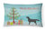 12 in x 16 in  Outdoor Throw Pillow Black Labrador Retriever Merry Christmas Tree Canvas Fabric Decorative Pillow