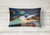 12 in x 16 in  Outdoor Throw Pillow Blue Marlin Canvas Fabric Decorative Pillow