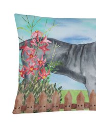 12 in x 16 in  Outdoor Throw Pillow Cane Corso Spring Canvas Fabric Decorative Pillow