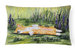 12 in x 16 in  Outdoor Throw Pillow Corgi Canvas Fabric Decorative Pillow