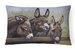 12 in x 16 in  Outdoor Throw Pillow Donkeys by Daphne Baxter Canvas Fabric Decorative Pillow