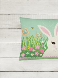 12 in x 16 in  Outdoor Throw Pillow Easter Bunny Rabbit Canvas Fabric Decorative Pillow