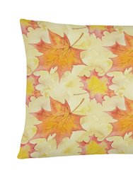 12 in x 16 in  Outdoor Throw Pillow Fall Leaves Scattered Canvas Fabric Decorative Pillow