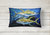 12 in x 16 in  Outdoor Throw Pillow Fish - Tuna Tuna Blue Canvas Fabric Decorative Pillow
