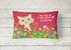 12 in x 16 in  Outdoor Throw Pillow Garden Cat Canvas Fabric Decorative Pillow