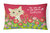 12 in x 16 in  Outdoor Throw Pillow Garden Cat Canvas Fabric Decorative Pillow