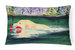 12 in x 16 in  Outdoor Throw Pillow Golden Retriever Canvas Fabric Decorative Pillow