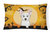 12 in x 16 in  Outdoor Throw Pillow Halloween Westie Canvas Fabric Decorative Pillow - Default Title