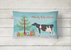 12 in x 16 in  Outdoor Throw Pillow Holstein Cow Christmas Canvas Fabric Decorative Pillow