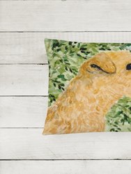12 in x 16 in  Outdoor Throw Pillow Lakeland Terrier Canvas Fabric Decorative Pillow