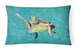 12 in x 16 in  Outdoor Throw Pillow Loggerhead Turtle  Hi Five Canvas Fabric Decorative Pillow