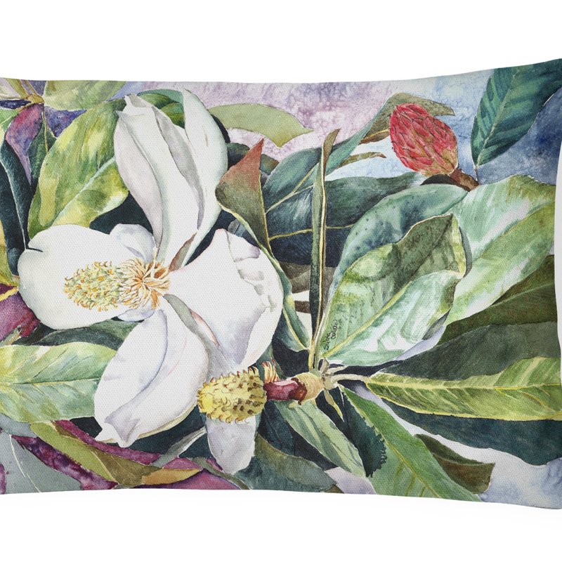 Caroline's Treasures 12 In X 16 In Outdoor Throw Pillow Magnolia Canvas Fabric Decorative Pillow