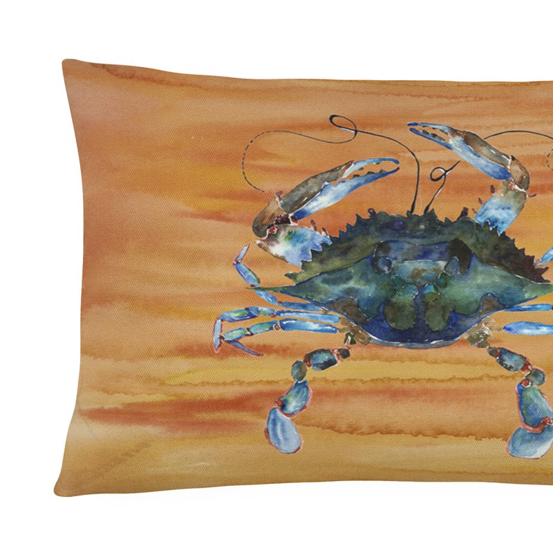 Caroline's Treasures 12 In X 16 In Outdoor Throw Pillow Male Blue Crab Spicy Hot Canvas Fabric Decorative Pillow
