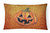 12 in x 16 in  Outdoor Throw Pillow October Pumpkin Halloween Canvas Fabric Decorative Pillow
