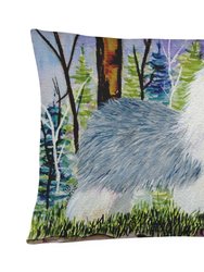 12 in x 16 in  Outdoor Throw Pillow Old English Sheepdog Canvas Fabric Decorative Pillow