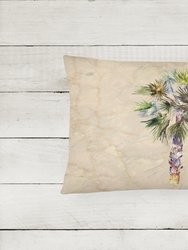 12 in x 16 in  Outdoor Throw Pillow Palm Tree #2 Canvas Fabric Decorative Pillow