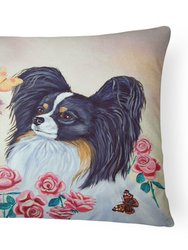 12 in x 16 in  Outdoor Throw Pillow Papillon Canvas Fabric Decorative Pillow