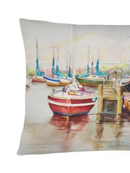 12 in x 16 in  Outdoor Throw Pillow Paradise Yacht Club II Sailboats Canvas Fabric Decorative Pillow