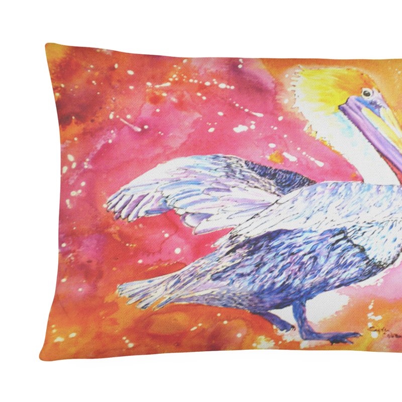 Caroline's Treasures 12 In X 16 In Outdoor Throw Pillow Pelican Canvas Fabric Decorative Pillow