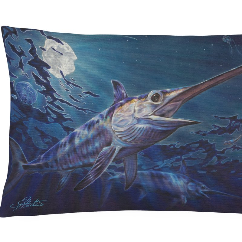 Caroline's Treasures 12 In X 16 In Outdoor Throw Pillow Prince Of Darkness Swordfish Canvas Fabric Decorative Pillow