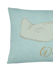 12 in x 16 in  Outdoor Throw Pillow Sting Ray Welcome Canvas Fabric Decorative Pillow