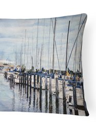 12 in x 16 in  Outdoor Throw Pillow The Warf Canvas Fabric Decorative Pillow