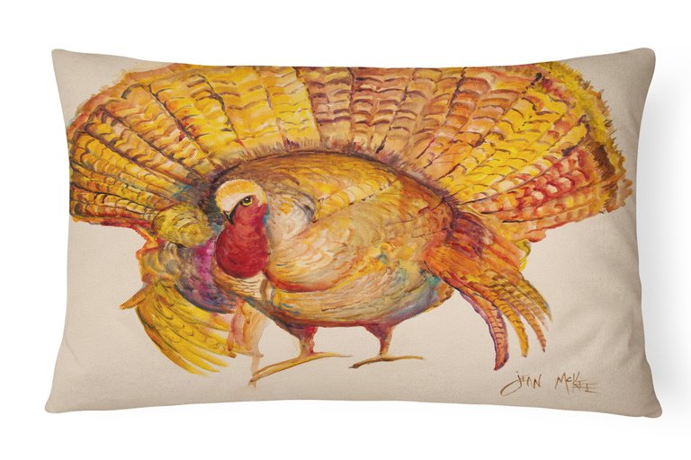 12 in x 16 in  Outdoor Throw Pillow Turkey Canvas Fabric Decorative Pillow