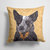 14 in x 14 in Outdoor Throw PillowAustralian Cattle Dog Wipe your Paws Fabric Decorative Pillow