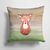 14 in x 14 in Outdoor Throw PillowBaby Deer Watercolor Fabric Decorative Pillow