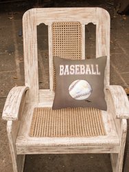 14 in x 14 in Outdoor Throw PillowBaseball Fabric Decorative Pillow