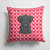 14 in x 14 in Outdoor Throw PillowBlack Labrador Fabric Decorative Pillow