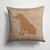 14 in x 14 in Outdoor Throw PillowBoykin Spaniel Burlap and Brown BB1070 Fabric Decorative Pillow