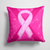 14 in x 14 in Outdoor Throw PillowBreast Cancer Battle Flag Fabric Decorative Pillow