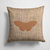 14 in x 14 in Outdoor Throw PillowButterfly Burlap and Brown BB1043 Fabric Decorative Pillow