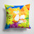 14 in x 14 in Outdoor Throw PillowCat Tea Time Fabric Decorative Pillow