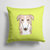14 in x 14 in Outdoor Throw PillowCheckerboard Lime Green Borzoi Fabric Decorative Pillow