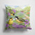 14 in x 14 in Outdoor Throw PillowCoal Tits Feeding Time Fabric Decorative Pillow