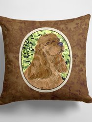 14 in x 14 in Outdoor Throw PillowCocker Spaniel Fabric Decorative Pillow
